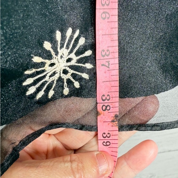 VTG Laundry Shelli segal y2k Organza Embroidered Starburst Cocktail Dress size 8 - Picture 8 of 14